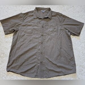 Gander Mountain Guide Series Brown Short Sleeve Button Up Shirt Mens 3XLT